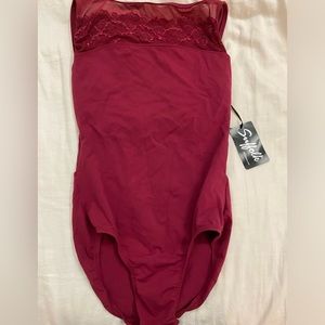 SUFFOLK LACE NECK TANK LEOTARD